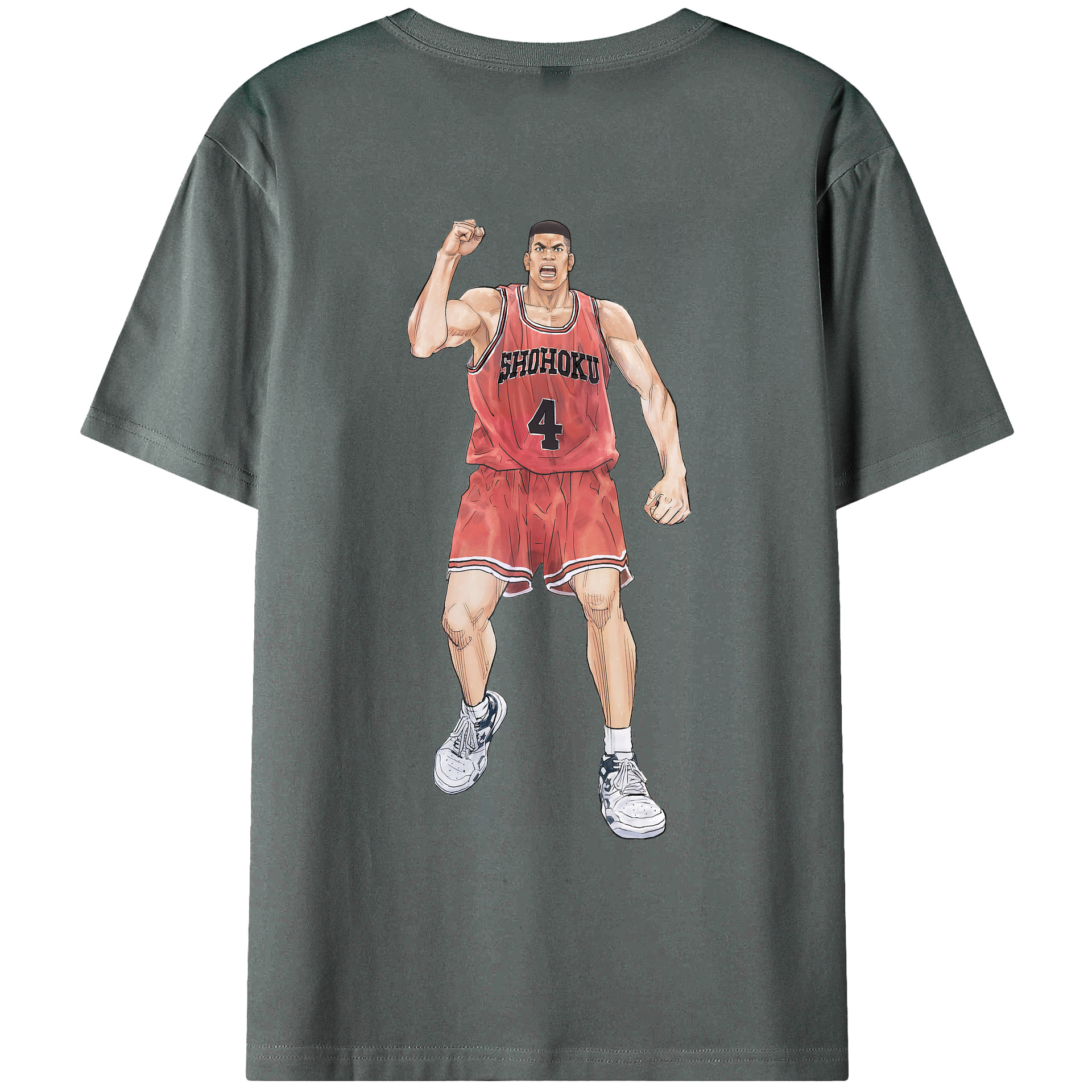 （画像用） SLAM DUNK／スラムダンク 綿100％ メンズ半袖Tシャツ（バックプリント） 通気性